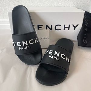 NEW GIVENCHY Logo Rubber Sandal Slide Sz39